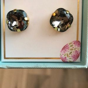 Black Diamond Crystal Earrings